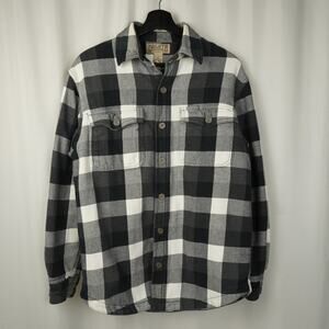 Duluth Trading Co Black and White Plaid Jacket